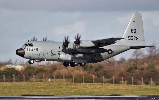 Lockheed C-130 Hercules (16-5379) - convoy3261 usn c-130t 165379 landing at shannon 12/2/20.