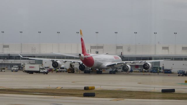 Airbus A340-600 (EC-LCZ) - Inbound from Madrid