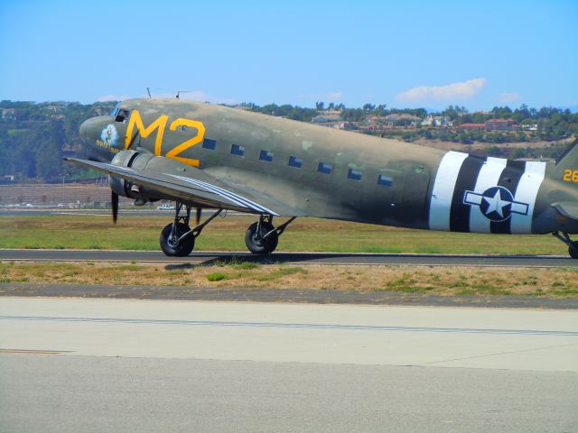 — — - C-47 taxiing at Camarillo airport airshow 8/21/10