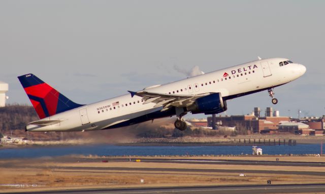 Airbus A320 (N365NW) - (2/21/2020) N365NW takes off of 22R