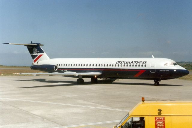 British Aerospace BAC-111 One-Eleven (G-AVMJ) - Taxiing to depart rwy 27 on 15-Jul-89.br /br /Delivered new to British European Airways on 29-Aug-68.  Registration cancelled 11-May-01.  Broken up at EGHH.