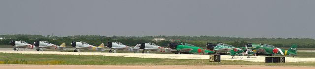 North American T-6 Texan — - Toras lined up