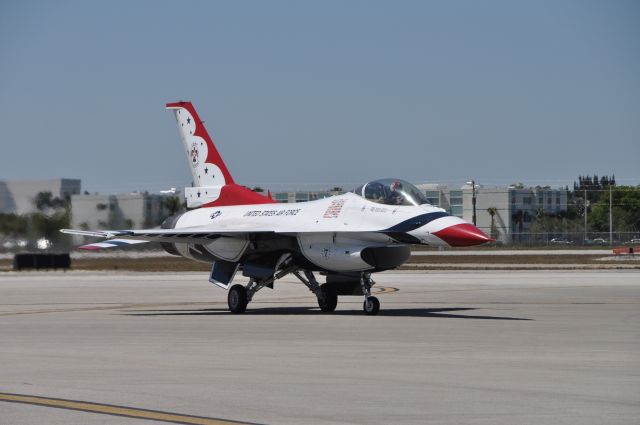 Lockheed F-16 Fighting Falcon — - On the ramp at Opa-Locka