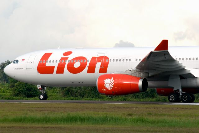 Airbus A330-300 (PK-LEH) - Taxing to the gate after make 180 turn on the runway, Minang Kabau International Airport Padang, West Sumatera - Indonesia