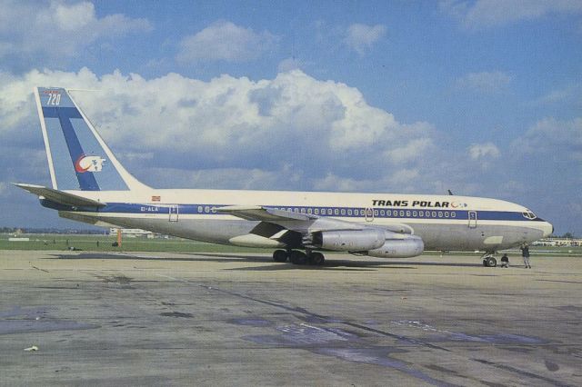 Boeing 720 (EI-ALA) - SCANNED FROM POSTCARDbr /TRANS POLAR