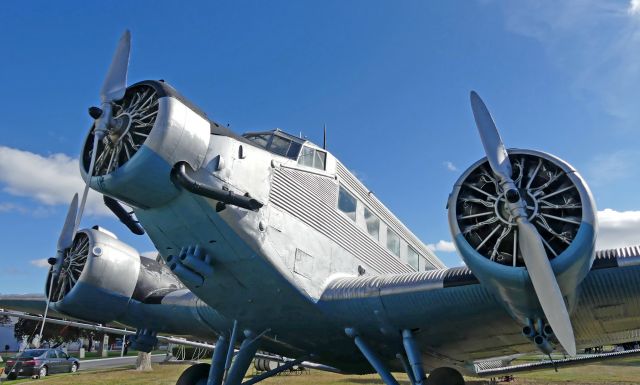 — — - Junkers JU 52 seen at Museo del Aire, Madrid, Spain.