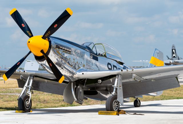 North American P-51 Mustang (N51JC) - Cavanaugh Flight Museum's stunning P-51D "The Brat III" rests between ride flights.