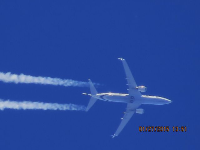 Boeing 737-800 (N546AS) - Alaska Airlines flight 774 from SEA to Florida over Southeastern Kansas at 37,000 feet.