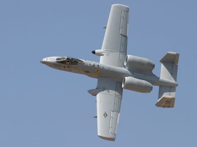 Fairchild-Republic Thunderbolt 2 — - An A-10 Warthog banks steeply.