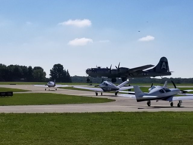 Beechcraft 35 Bonanza (N1JS) - Approach end runway 36L.  Oshkosh 2017