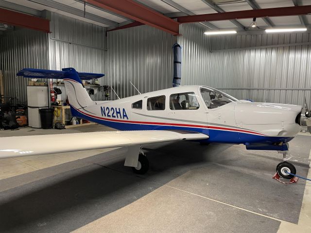 Piper Cherokee (N22HA) - In my hangar at KPSM