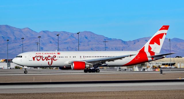 BOEING 767-300 (C-GSCA) - C-GSCA Air Canada Rouge Boeing 767-375(ER) s/n 25121 - Las Vegas - McCarran International (LAS / KLAS)br /USA - Nevada, January 7, 2018br /Photo: Tomás Del Coro