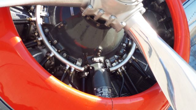 Douglas DC-3 (N17334) - Engine closeup