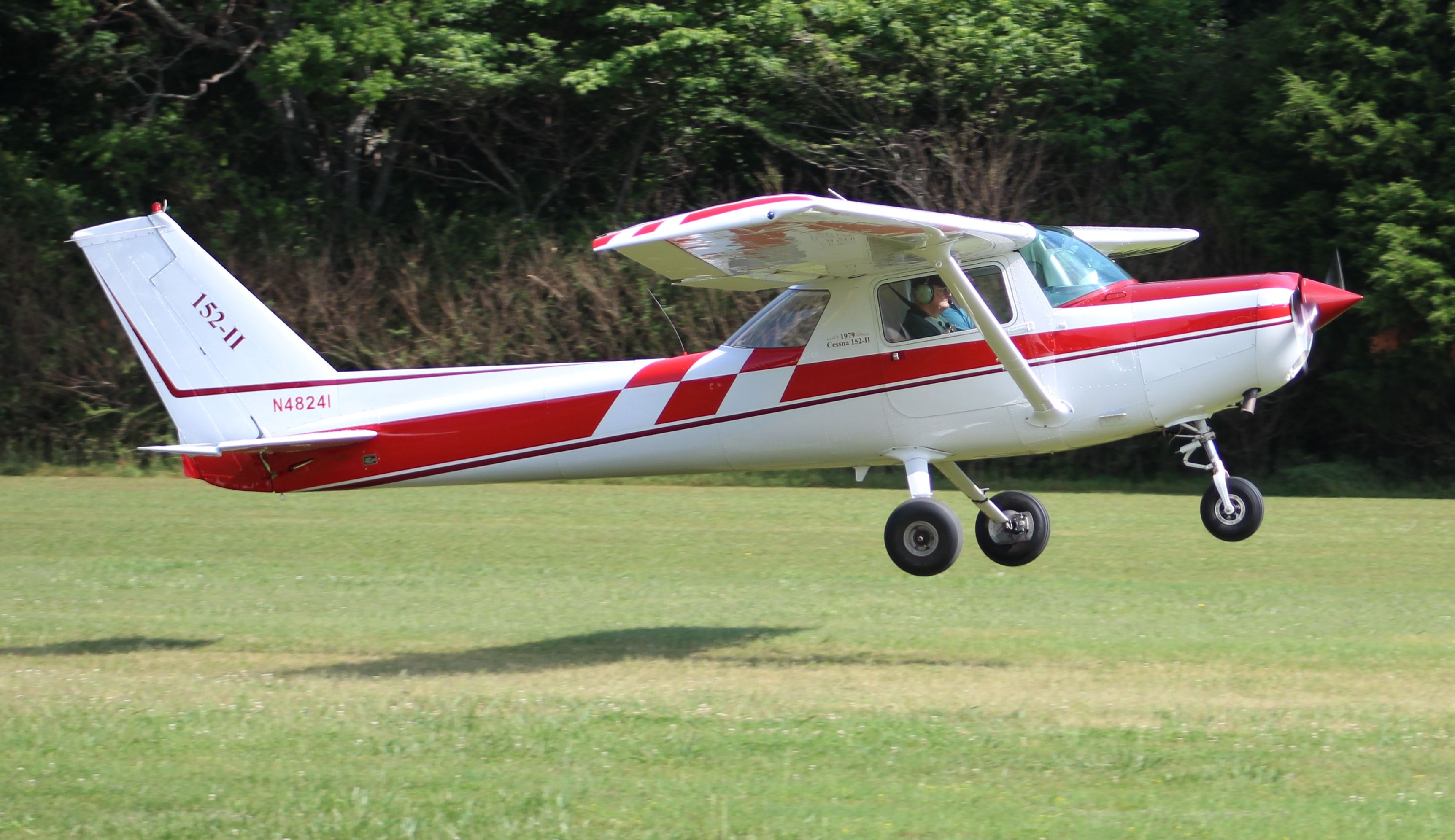 Cessna 152 (N48241) - A Cessna 152 II departing Moontown Airport, Brownsboro, AL during the EAA 190 Breakfast Fly-In - May 20, 2017.