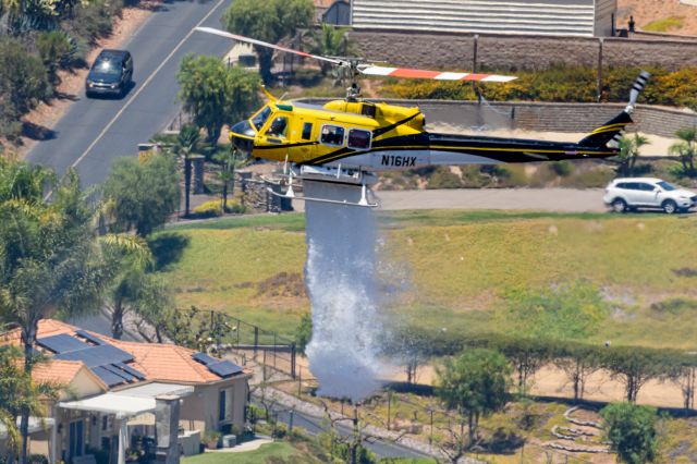 Bell UH-1V Iroquois (N16HX) - Water drop helicopter assisting on a vegetation fire in Southern California 6/30/22