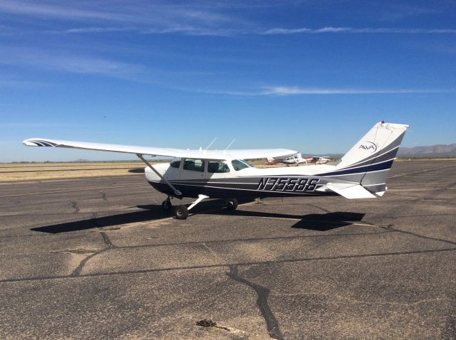 Cessna Skyhawk (N75586) - Parked up at AVQ on 10/30/2014; after landing the first leg of a solo XC during flight training.