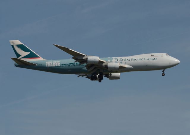 BOEING 747-8 (B-LJA) - 05/05/2014br /Cathay cargobr /Landing 08D