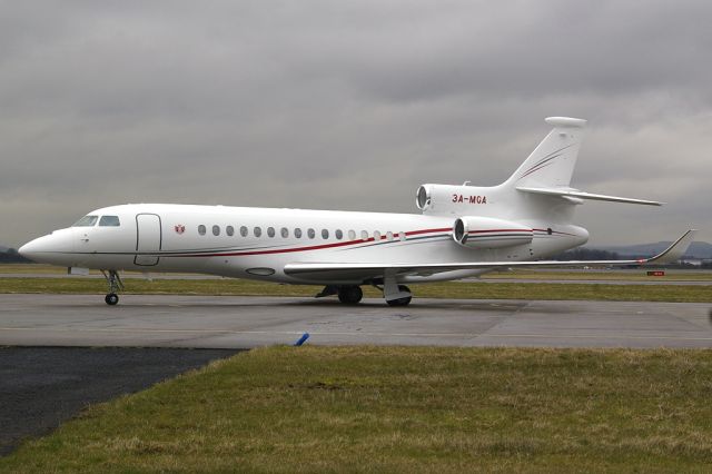 Dassault Falcon 8X (3A-MGA) - Same reg, different aircraft. This is the 4th type of Falcon to carry this reg.