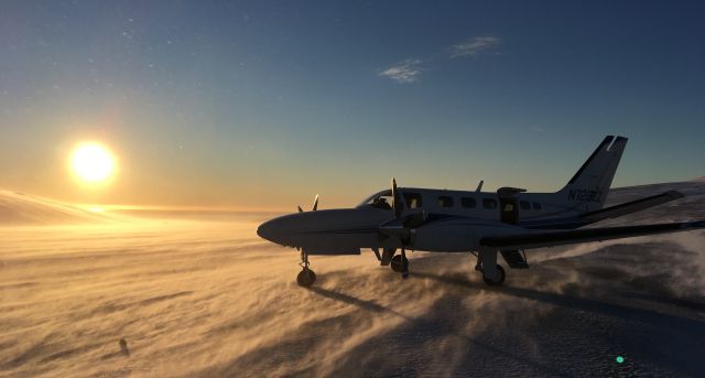 Cessna Conquest 2 (SVX45) - Taken by Jeff McMillan at Cape Romanzof LRRS (CZF) looking wsw. 2018 Jan 8th blowing snow