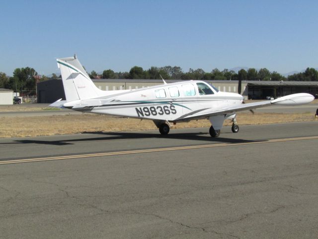 Beechcraft Bonanza (36) (N9836S) - Taxiing to RWY 24
