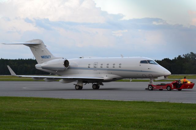 Bombardier Challenger 300 (N825CT) - WILMINGTON TRUST CO TRUSTEE being towed at KJQF - 10/8/18