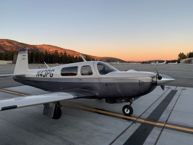 Mooney M-20 Turbo (N43PG) - Moonrise at Big Bear!