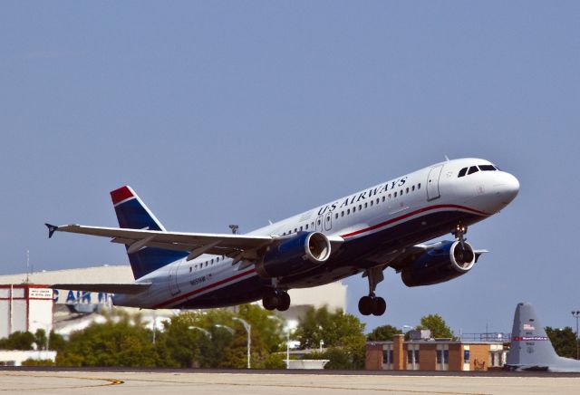 Airbus A320 (N651AW) - An afternoon takeoff from Charlotte, North Carolina USA. This is a high resolution photo, view it at "full" to smell the jet exhaust and hear the roar of its powerful V2500 engines!