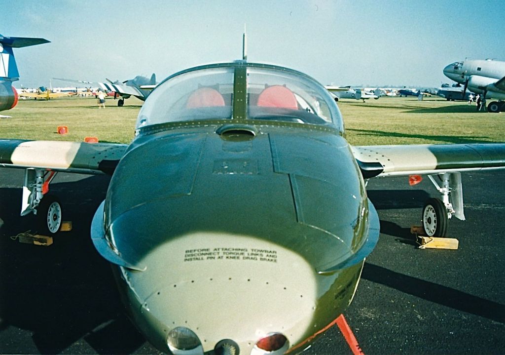 Cessna 318C (N370WB) - Nose on photo of a T-37 at the EAA Fly In and Air Show