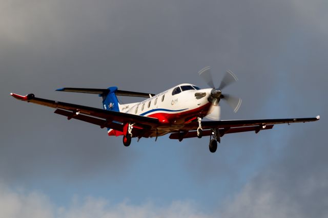 Pilatus PC-12 (VH-LWO) - LWO going around at Jandakot.