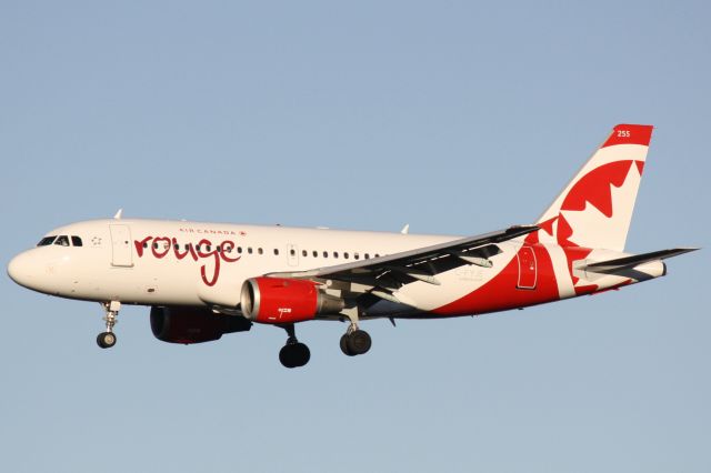 Airbus A319 (C-FYJE) - Air Canada Rouge Flight 1880 (C-FYJE) arrives at Sarasota-Bradenton International Airport following a flight from Toronto-Pearson International Airport