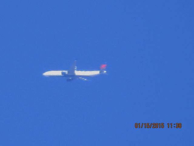 Airbus A330-300 (N808NW) - Delta Airlines flight 837 from ATL to HNL over Southeastern Kansas at 28,000 feet.