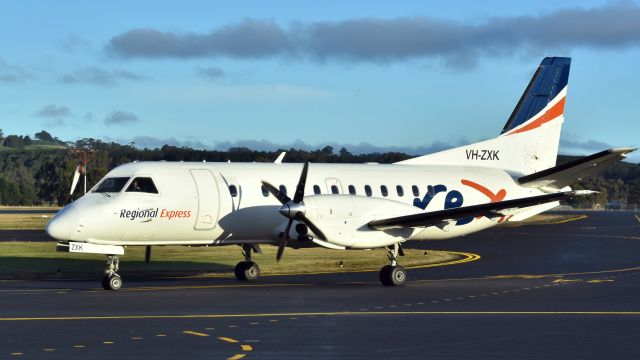 Saab 340 (VH-ZXK) - Regional Express Saab 340B VH-ZXK (340B-420) at Burnie Wynyard Airport Tasmania on 12 June 2017.