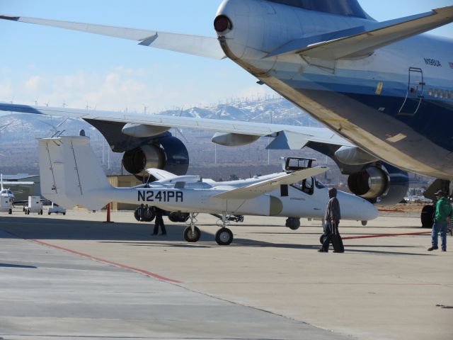 N241PR — - 2/22/13 - Scaled Composites Model R02 Experimental Aircraft on ramp at KMHV.