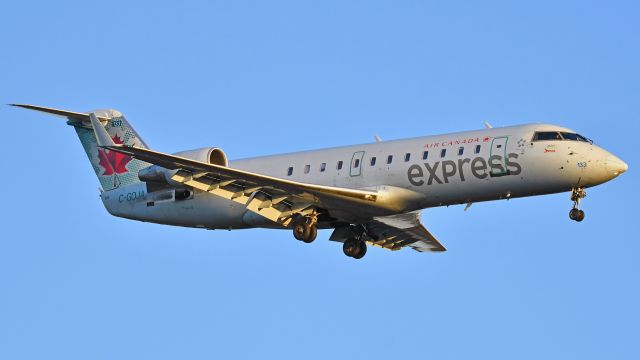 Canadair Regional Jet CRJ-200 (C-GOJA) - Jazz Air (Air Canada Express) Bombardier CRJ-200 (C-GOJA) arrives KRDU Rwy 23R on 12/04/2019 at 4:33 pm.