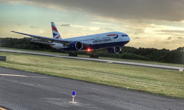 Boeing 777-200 — - British Airways departing 1L at TPA.