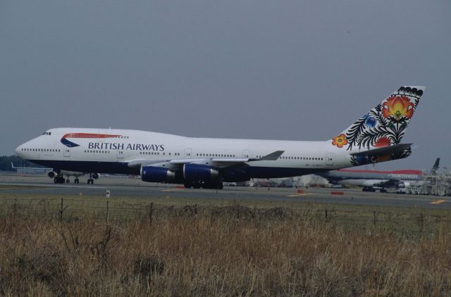 Boeing 747-400 (G-BNLT) - Departure at Narita Intl Airport rwy34L on 1998/03/23 " Koguty Lowickie c/s "