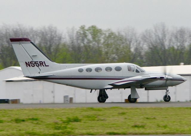 Cessna 421 (N55RL) - At Downtown Shreveport.