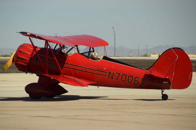 WACO O (N7006V) - Replica Waco YMF-F5C N7006V at Goodyear, Arizona on March 26.