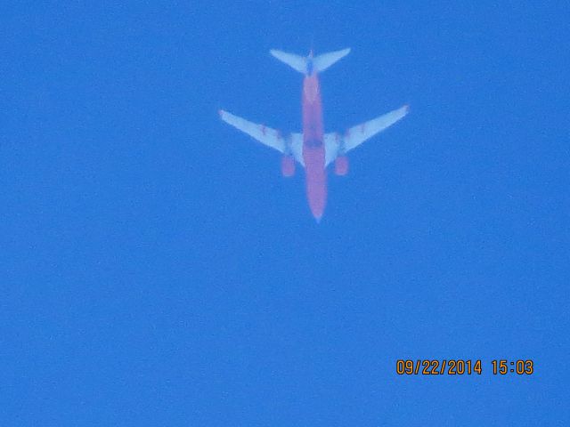 Boeing 737-700 (N440LV) - Southwest Airlines flight 694 from OKC to MDW over Baxter Springs Kansas (78KS) at 36,800 feet.