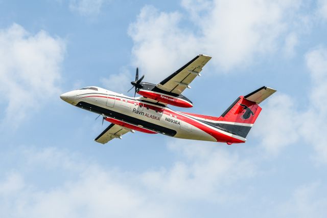 de Havilland Dash 8-100 (N893EA) - Ravn Alask N893EA Departing the Grande Prairie Airport