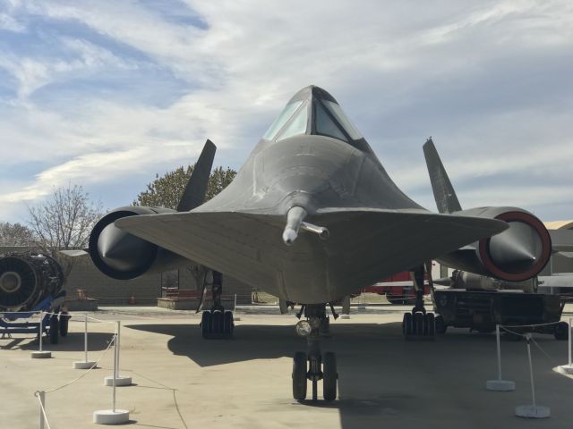 — — - YF-12A on static display.