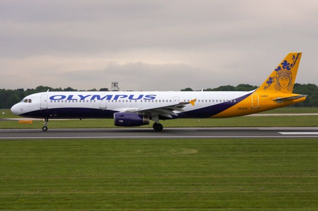 Airbus A321 (SX-ACP) - Monarch still lives on in the colours.  TOM2602 departs to Alghero.  Previously G-OJEG.