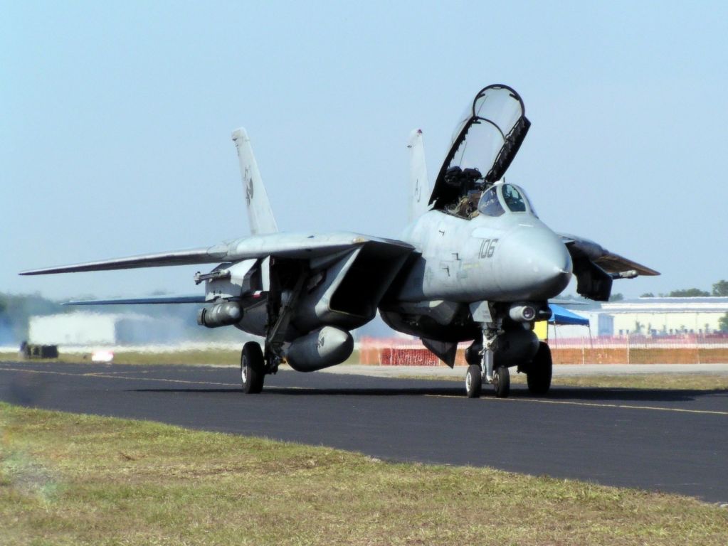 Grumman F-14 Tomcat — - This Tomcat was from the USS Theodore Roosevelt. It was on its way to be retired when this photo was taken in 2006