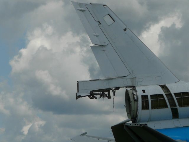 Boeing MD-11 (PH-KCB) - The tail of the beast. PH-KCB or Maria Montessori awaits teardown in Crestview FL. It's sad to see these trijets go :'(