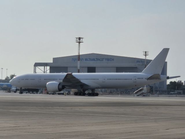 BOEING 777-300 (N261GE) - Ex- Emirates B777-300ER (A6-EBC) seen at Ben Gurion Airport after being ferried from Victorville to undergo passenger to freighter conversion. Arrived at TLV on October 30, 2024. Picture taken November 10, 2024