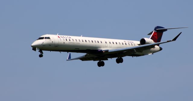 Canadair Regional Jet CRJ-900 (N838SK) - On final is this 2019 Delta Airlines Connection Canadair Regional Jet CRJ-900LR in the Summer of 2021.