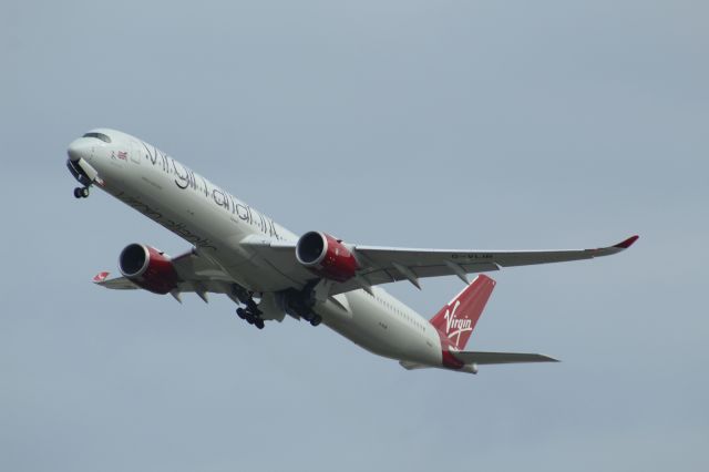 Airbus A350-1000 (G-VLIB) - A Virgin Atlantic A350-1000 taking off from LHR, on runway 27L.br /br /Location: Heathrow T5 spotting point.br /Date: 12.10.22 (dd/mm/yy).