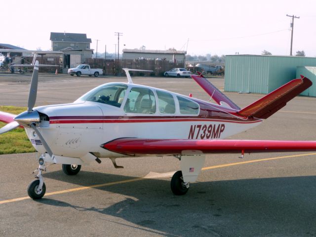 Beechcraft 35 Bonanza (N739MP) - Fuel stop at Gustine, CA.