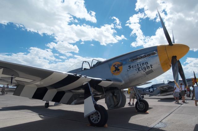 North American P-51 Mustang (N2869D) - At the Wendover airshow last year, it and the Mormon Mustang came down from idaho and did some formation flybys.