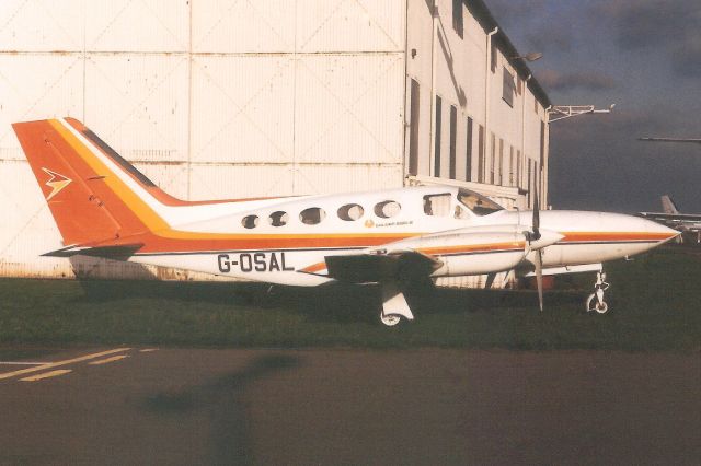 Cessna 421 (G-OSAL) - Seen here in Nov-90.br /br /Reregistered G-HIJK 19-Nov-02.